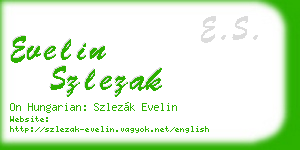 evelin szlezak business card