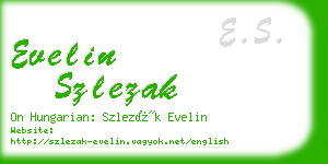 evelin szlezak business card